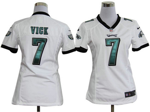 Nike nfl White Game Women Jerseys Philadelphia Eagles 7 Vick